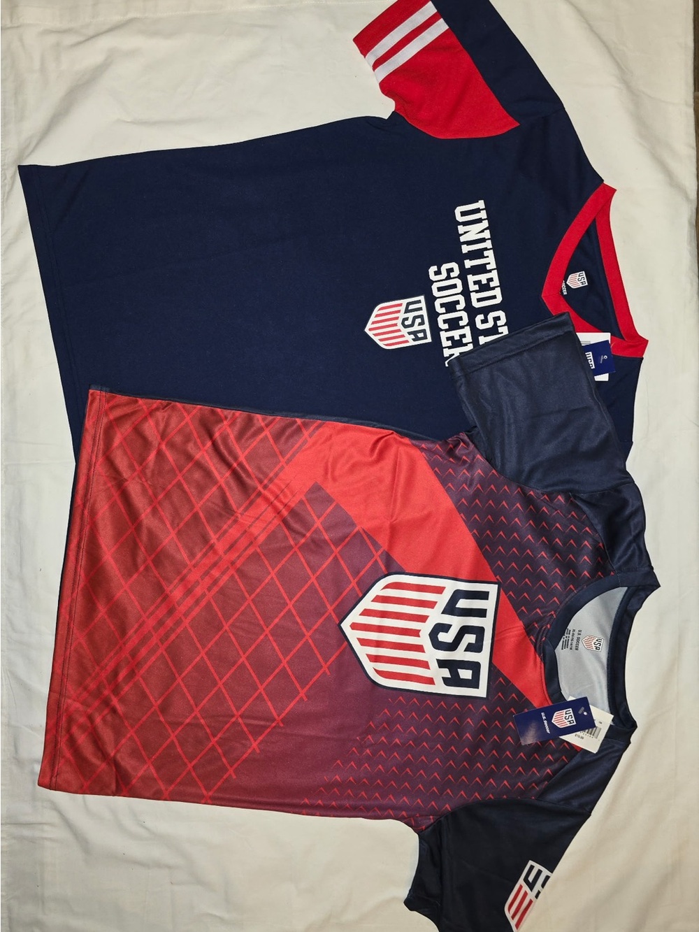 Adidas Kids USA Soccer Jersey Tee - Navy & Red